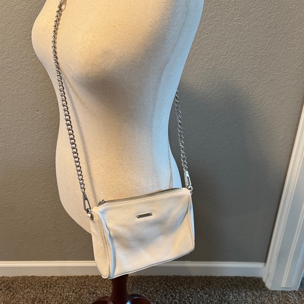REBECCA MINKOFF Elegant White Chain Strap Women's Bag